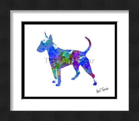 Bull Terrier in Blue